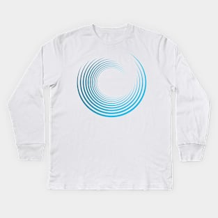 Blue Circle Pattern | Spirituality & Geometry Kids Long Sleeve T-Shirt